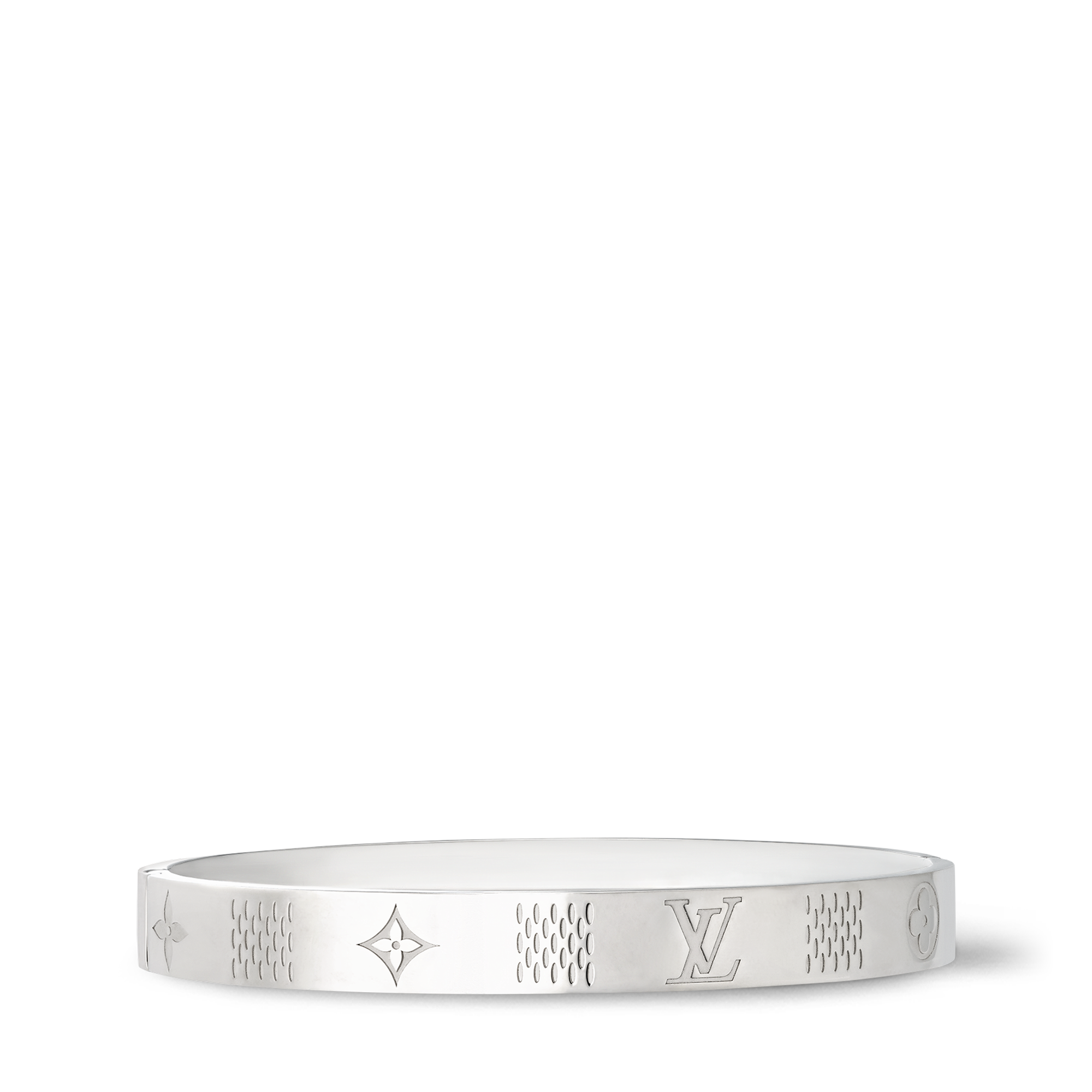Damier Staples Bangle . - Luxury Fashion Jewellery - M1387L Silver